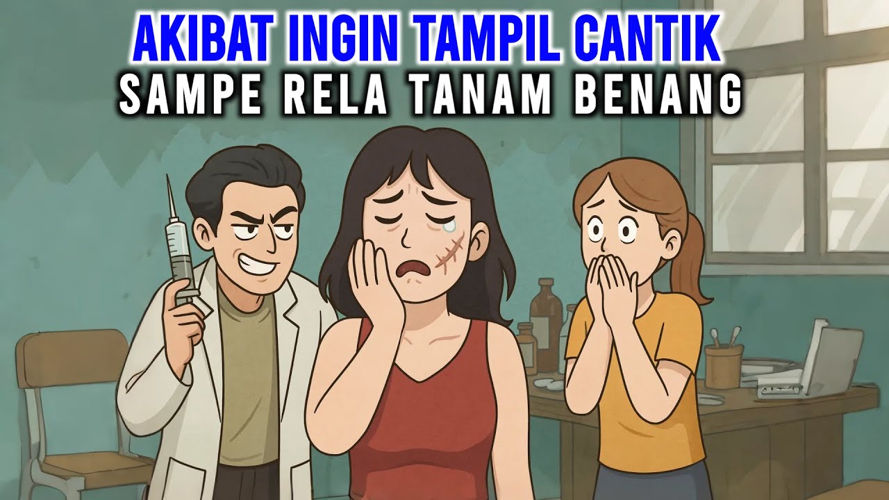 AKIBAT INGIN TAMPIL CANTIK SAMPE RELA TANAM BENANG | ANIMASI AZAB