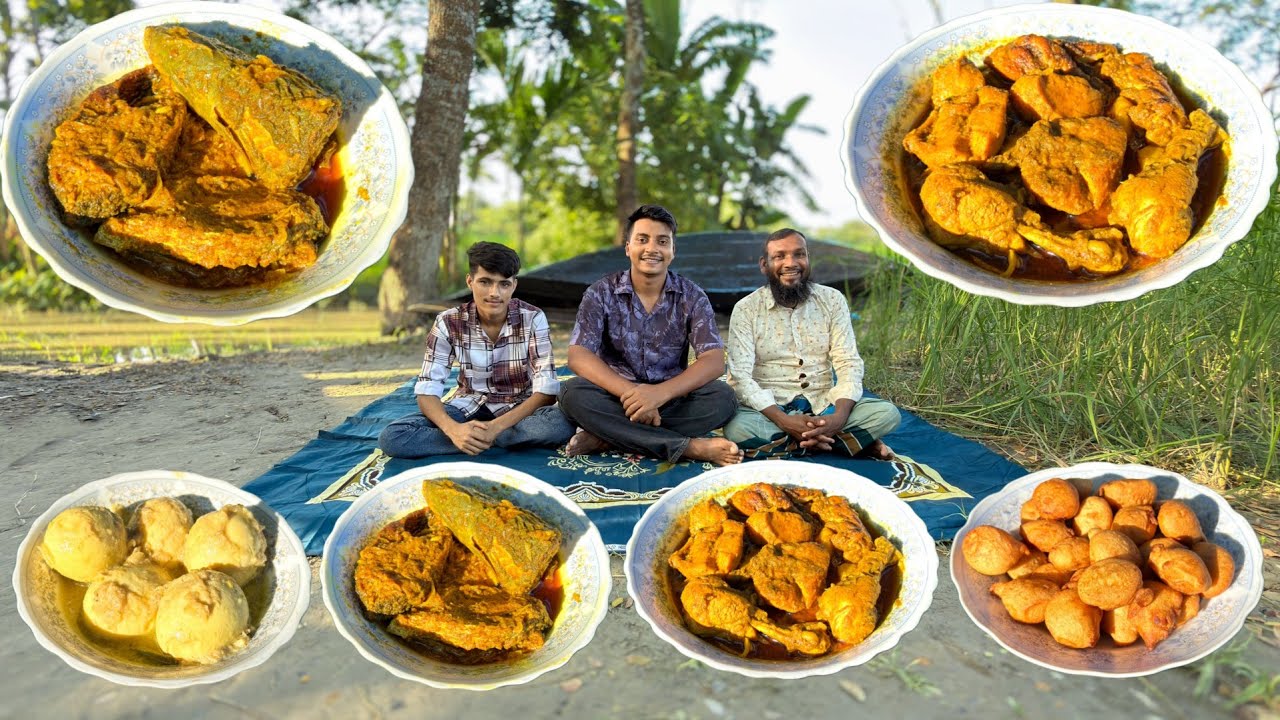ধান ক্ষেতের পাশে বড় ইলিশ দিয়ে মেহমানদারি | Big Hilsa Feast Beside Rice Field | Robin The Storyteller