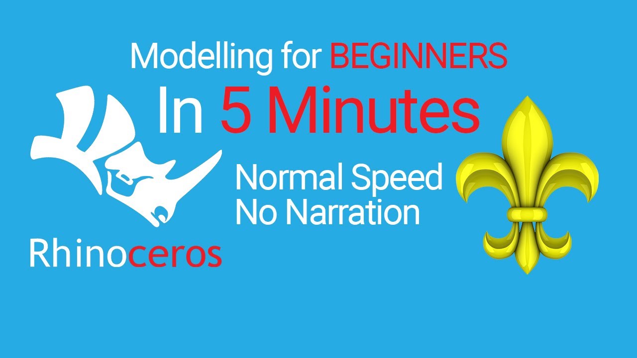 3D Modelling in Rhino for Beginners! No Narration! Normal Speed! In Only 5 Minutes! Rhino 7 Tutorial