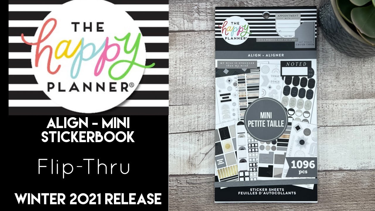 Align Mini Stickerbook Flip Thru | Winter 2021 Release | The Happy Planner
