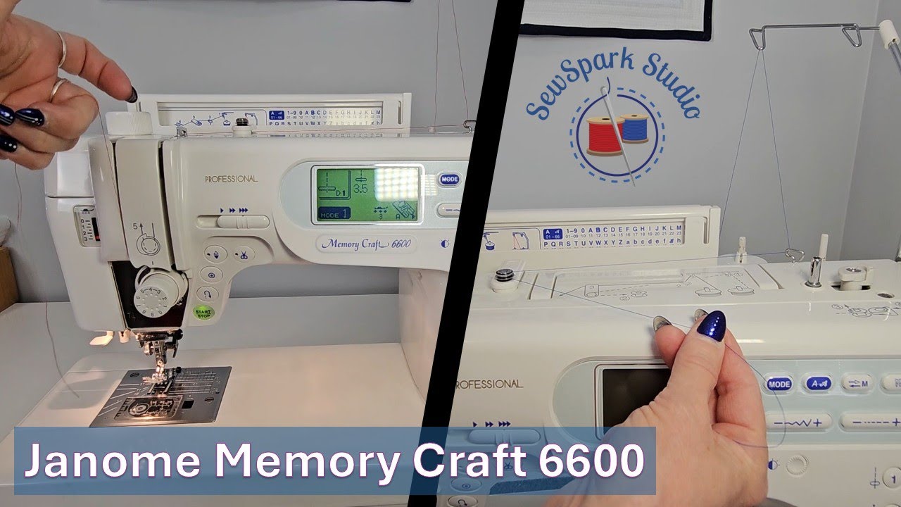 Janome MemoryCraft 6600 - Bobbin Winding and Threading - The SPEEDY Version