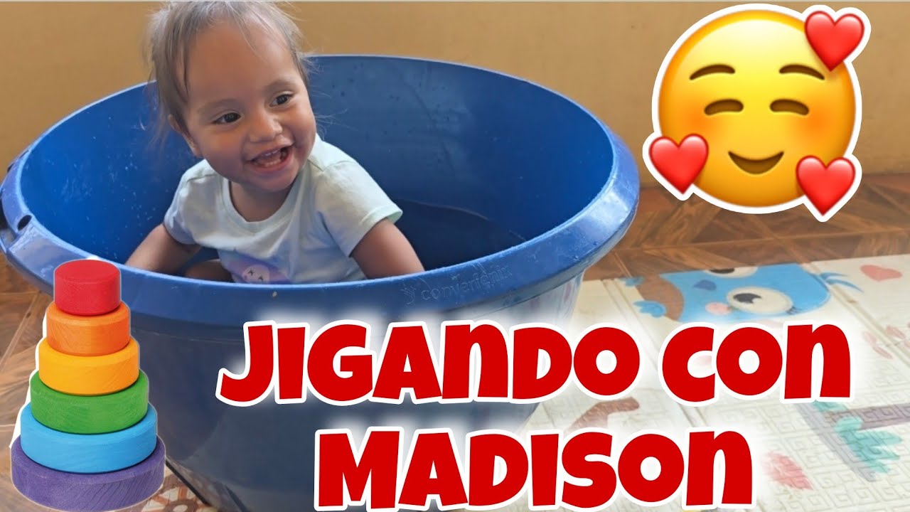 Miguel le hizo una pisina a Madison,❤️🥰😱 Miren como se divierte Madison 