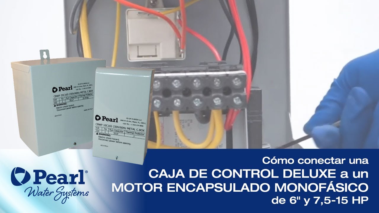 C&oacute;mo conectar una CAJA DE CONTROL DELUXE a  un MOTOR ENCAPSULADO MONOF&Aacute;SICO de 6