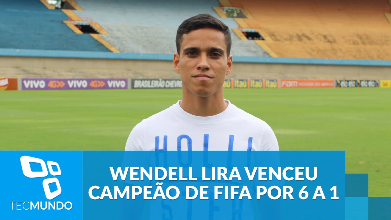Wendell Lira, do gol mais bonito do ano, venceu campe&atilde;o de FIFA por 6 a 1