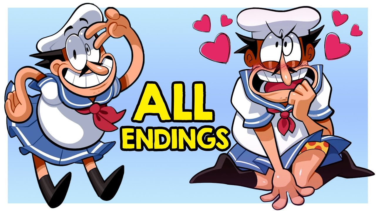 Peppino Dating Sim - Pizza Tower Academy Dating Sim - ALL ENDINGS + SECRET ENDING