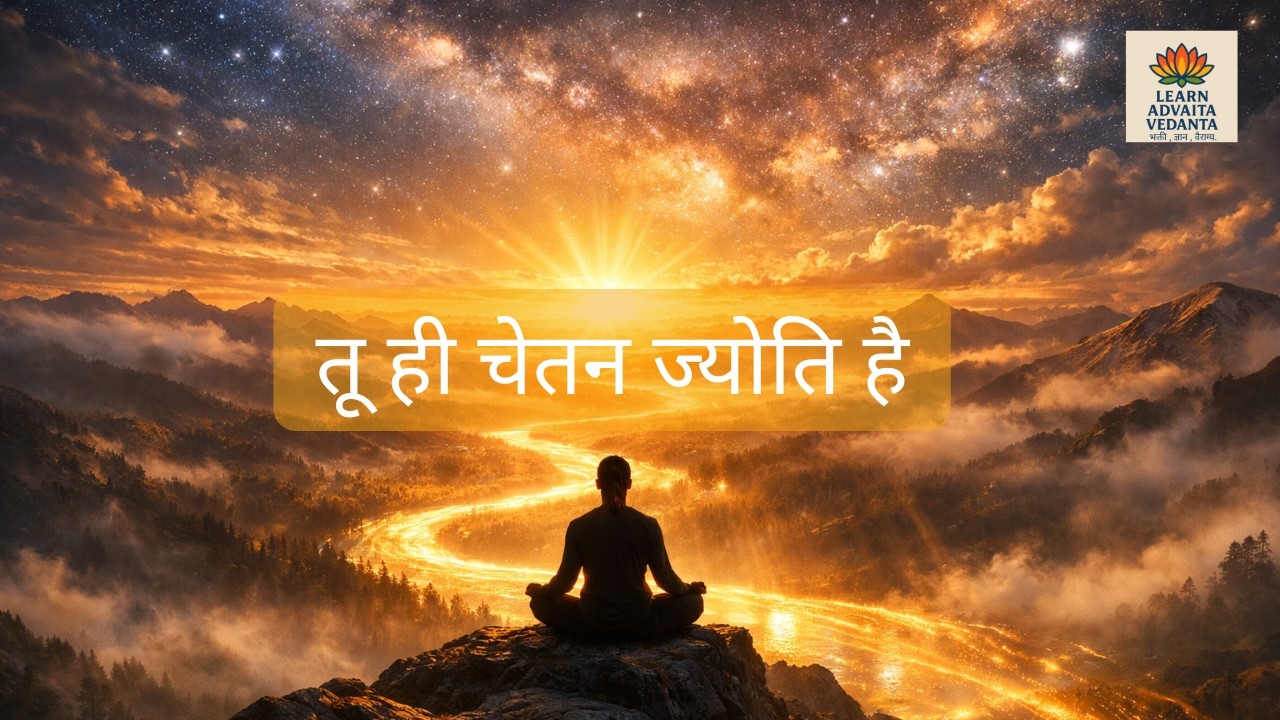 तू ही चेतन ज्योति है | Powerful Advaita Bhajan | Ashtavakra Gita Inspiration