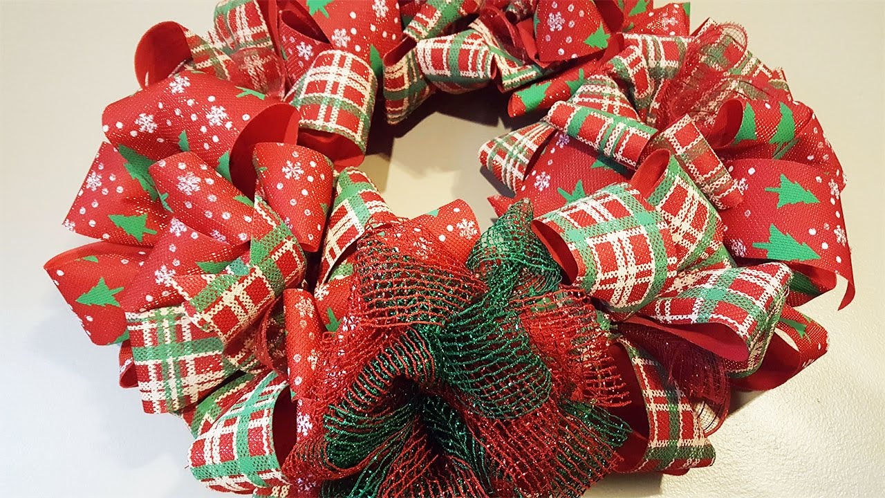 Dollar Tree Christmas Bow Wreath | DIY Crafts