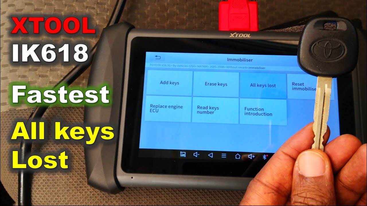 Fastest All Keys Lost PROGRAMMING / Toyota Corolla Car Key Programming with XTOOL IK618