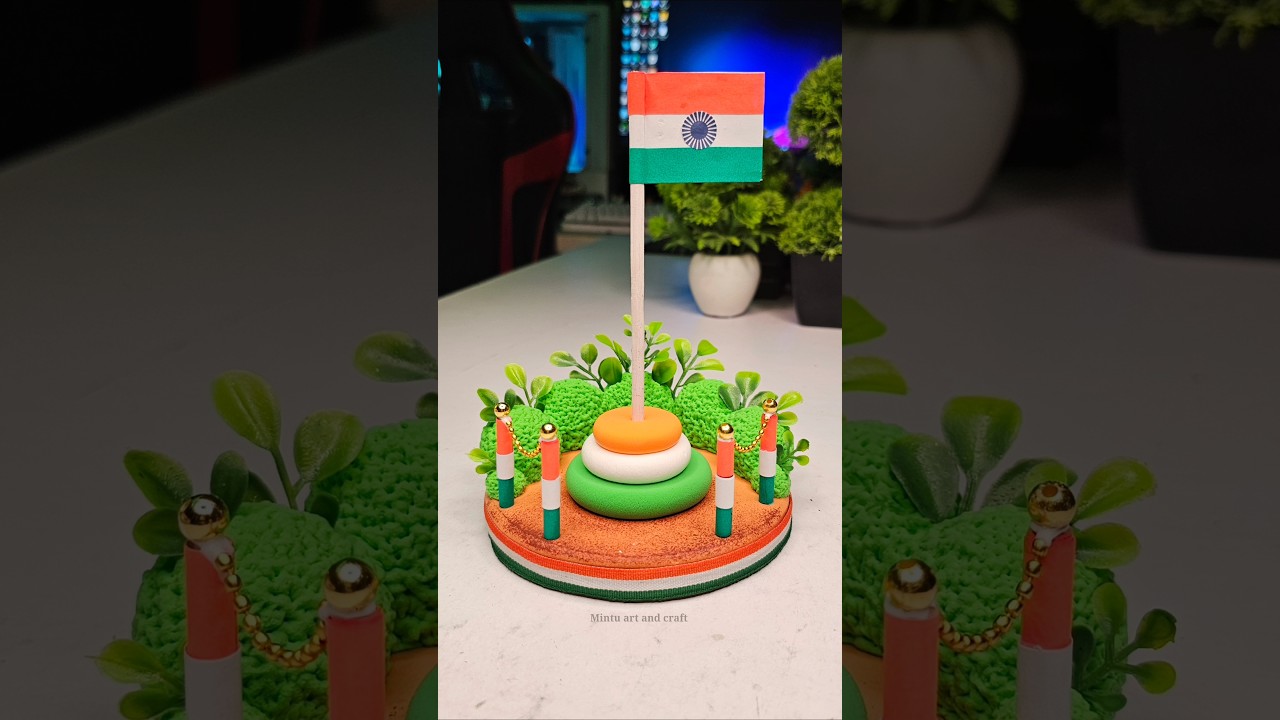 Independence day Special Craft idea 🇮🇳 Independence day flag making 🇮🇳 Jai Hind #shorts #short