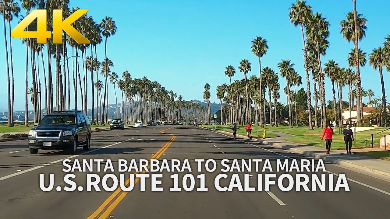 [Full Version] U.S. Route 101 in California - Driving from Santa Barbara to Santa Maria, California