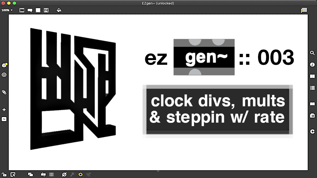 EZ Gen~ MaxMSP Tutorial 003 :: Clock Divs, Mults & Steppin w/ Rate