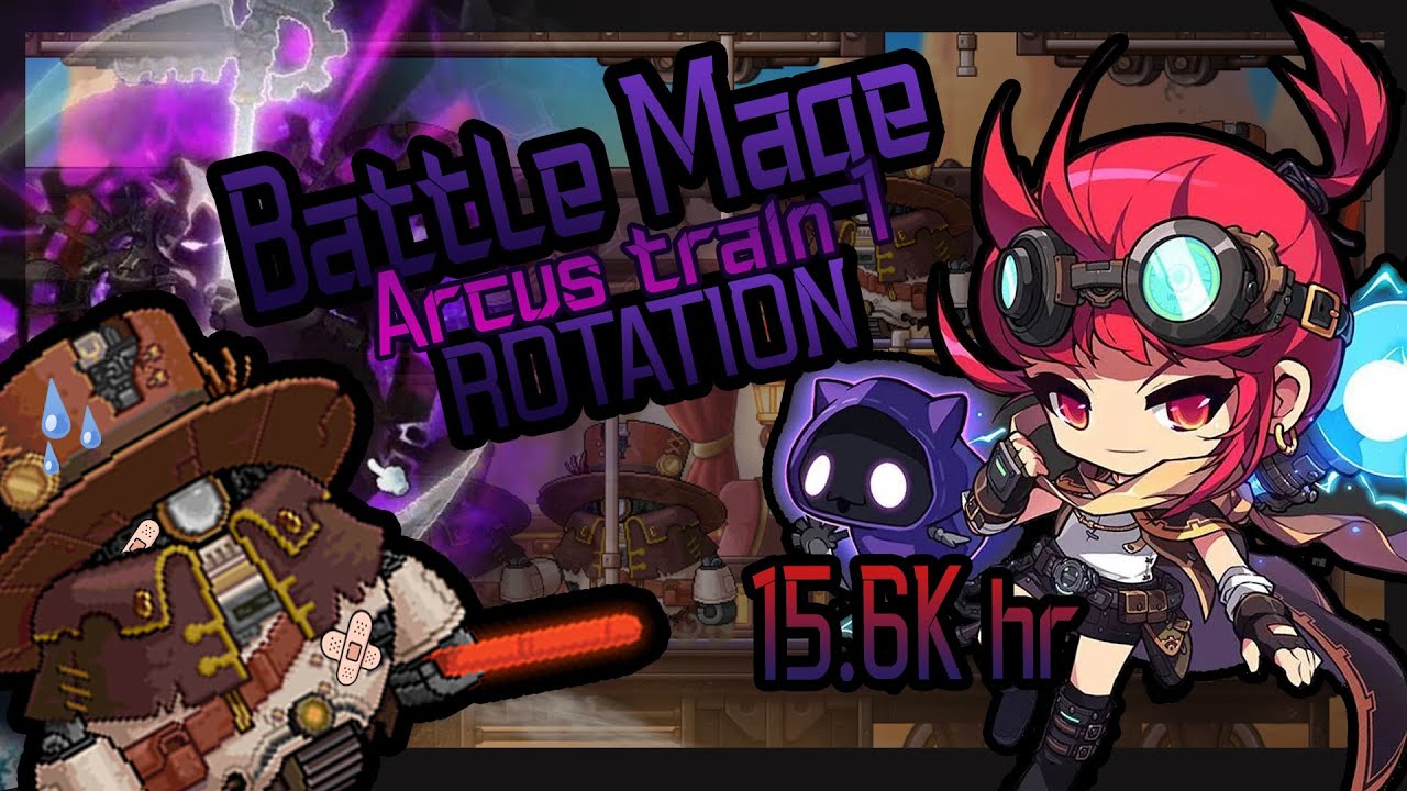 Maplestory BaM hotel Arcus Train 1 rotation (15.6k/hr)