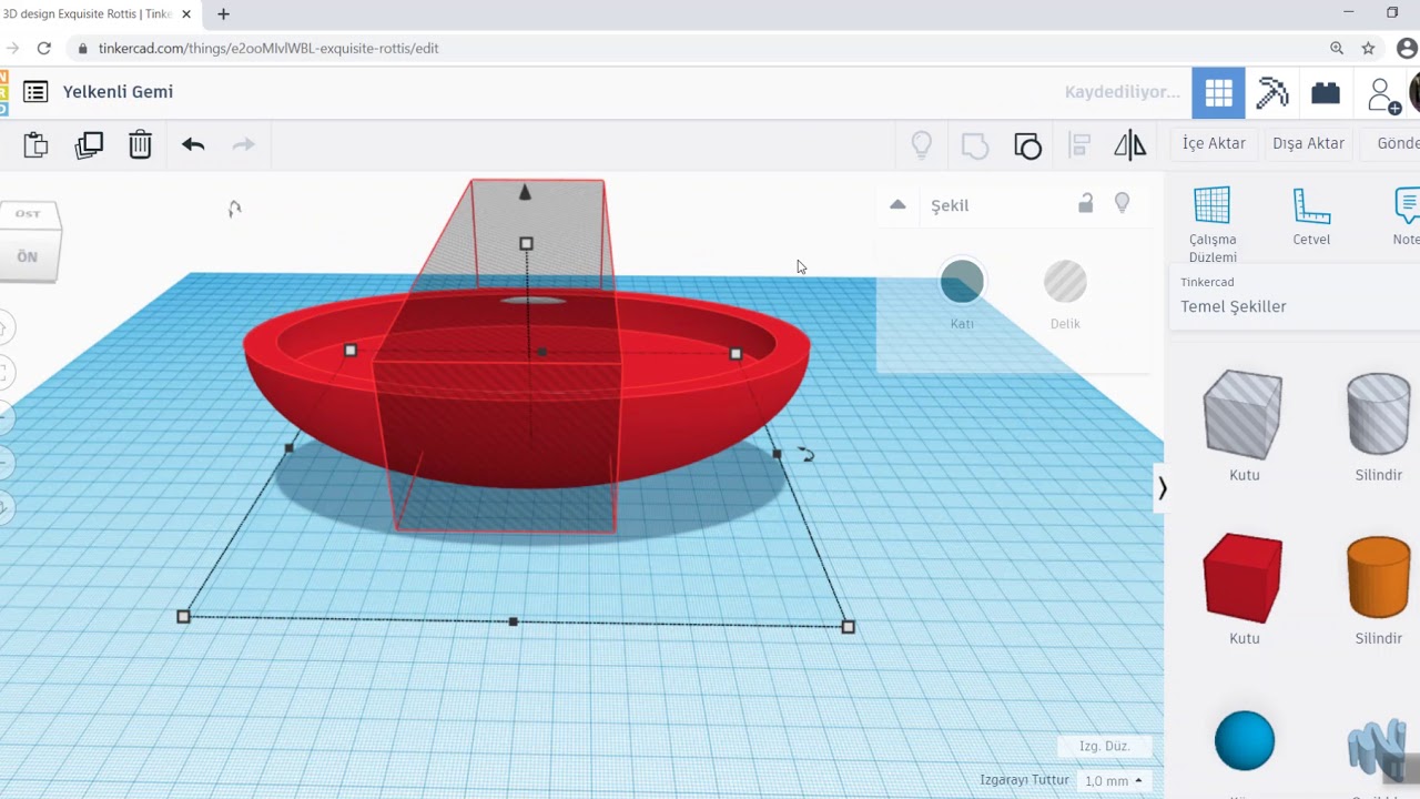 Tinkercad'de Yelkenli Gemi Yapımı