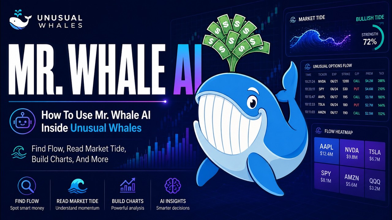 How To Use Mr. Whale AI Inside Unusual Whales | Find Flow, Read Market Tide, Build Charts, And More