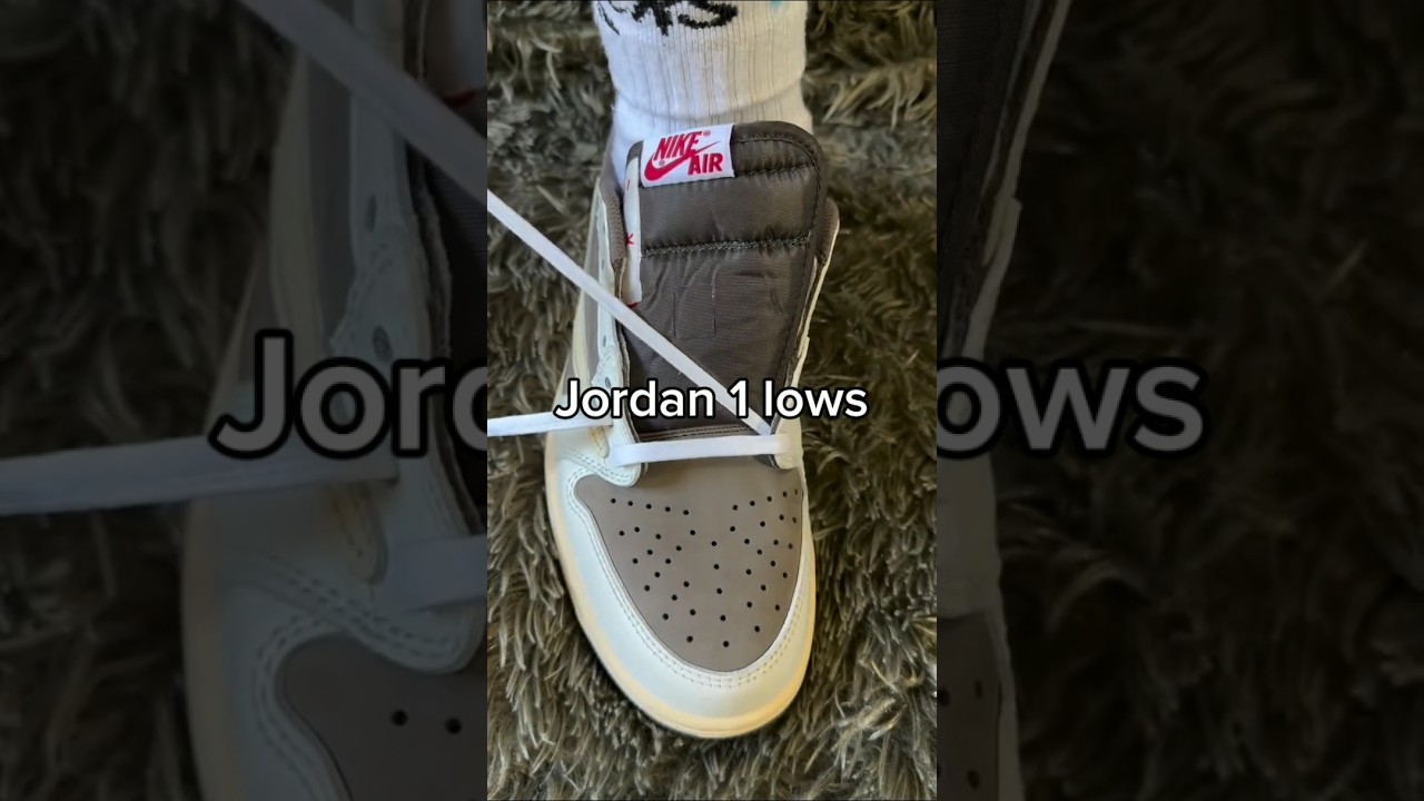 Jordan 1 low loose lace Tutorial ✅ #lace #jordan1