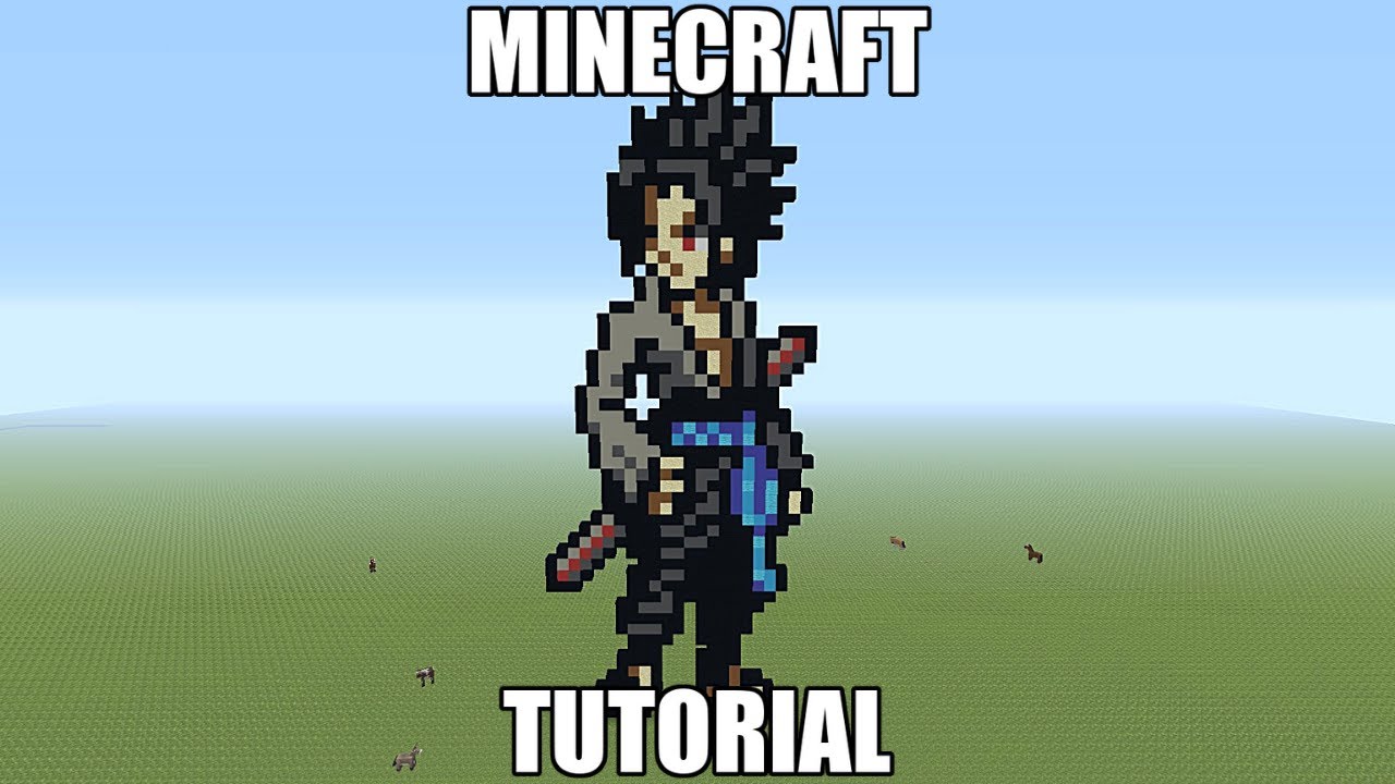 Minecraft Pixel Art Tutorial - Sasuke