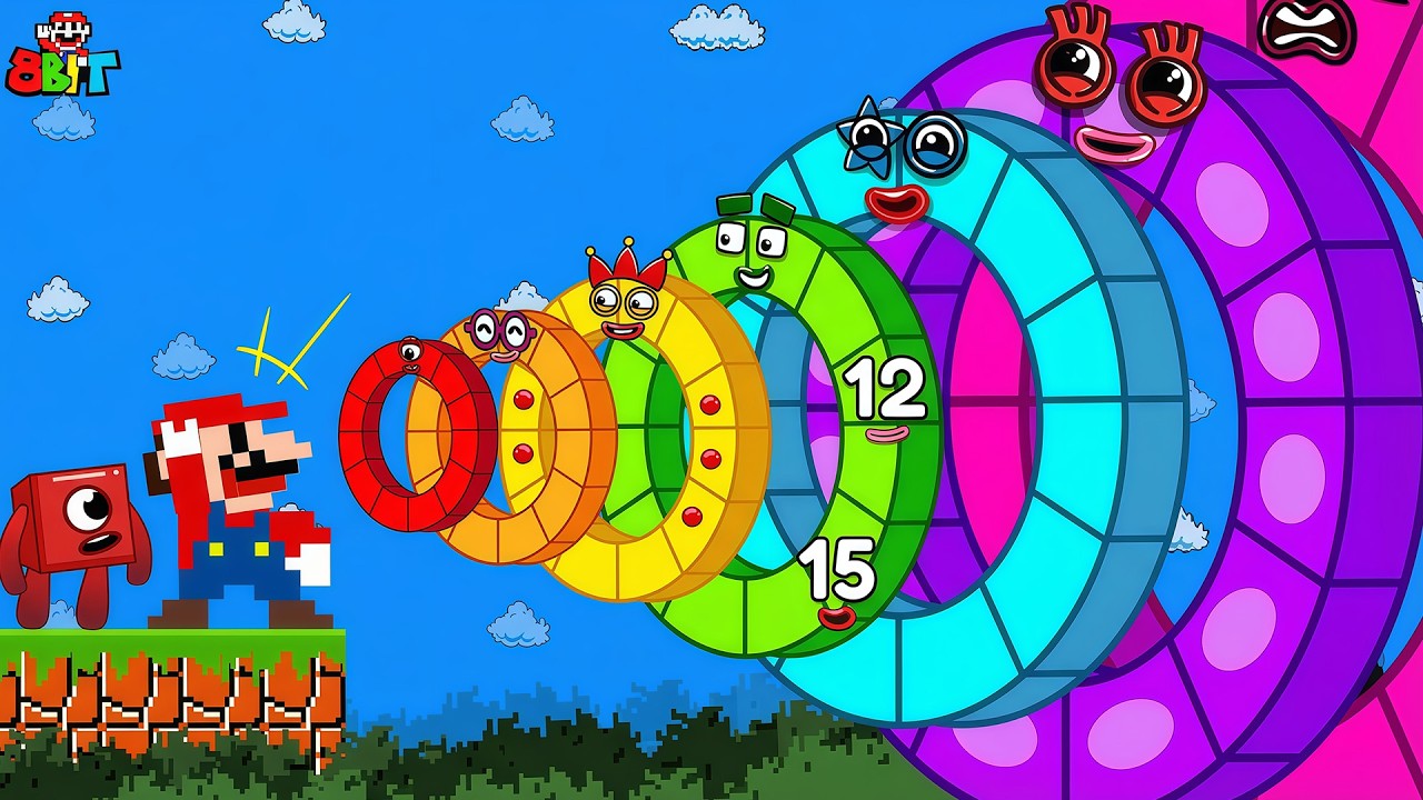 Ultimate Clash: Mario & Numberblocks 1 Trapped in the Biggest Zombie Maze | Game Animation
