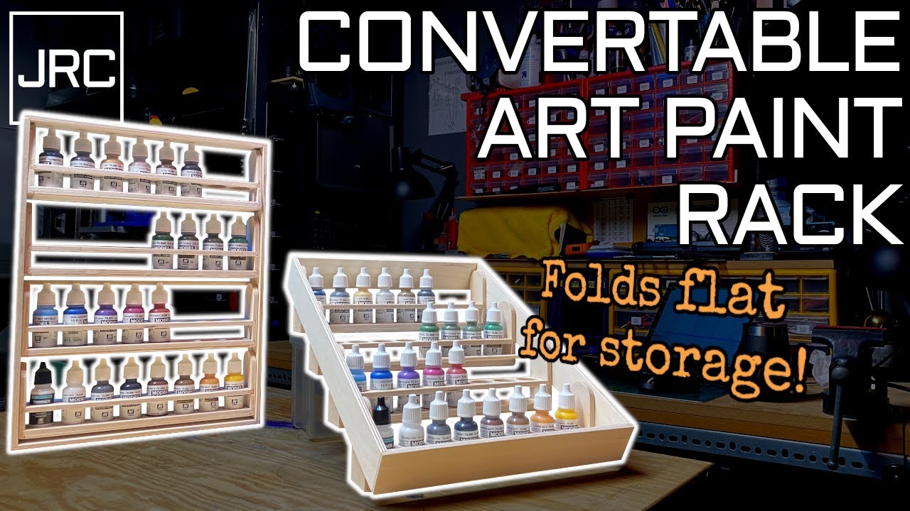 DIY Convertible Artist's Paint Rack - folds flat for storage!