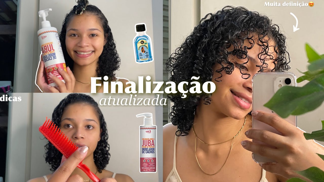 MINHA FINALIZAÇÃO ATUALIZADA| cabelo cacheado curto, super fácil🤍