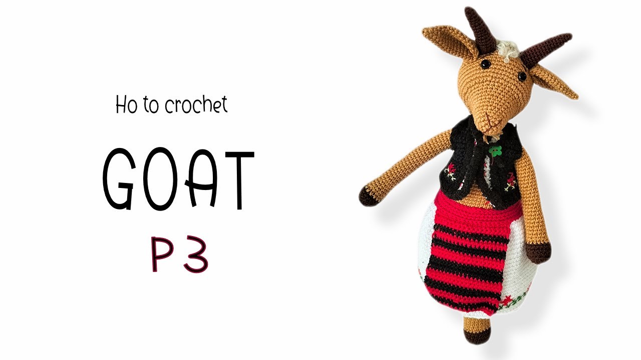 Crochet a goat toy- Capra din poveste, crosetata (part 3-head- cap)