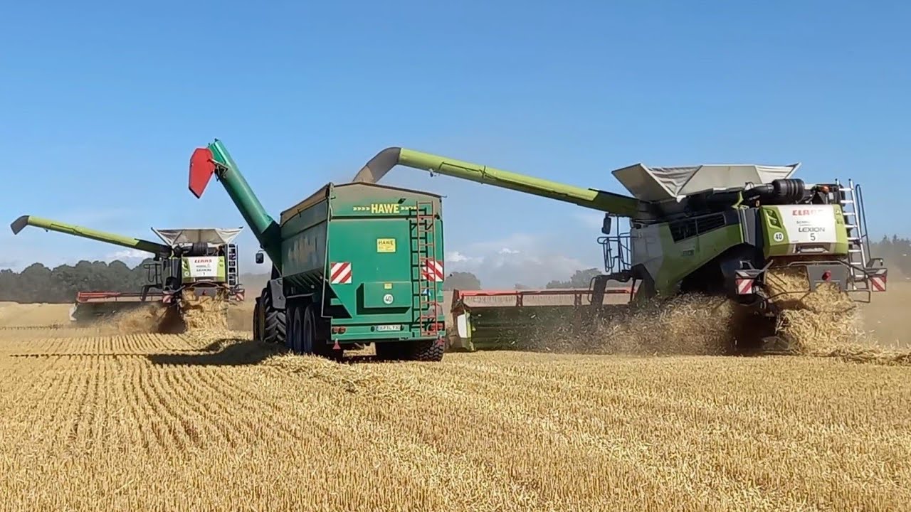 Gut Hohen Luckow Gerste ernte 2 Lexion6900,John deere7250r Hawe Ulw4000(Classic)😉