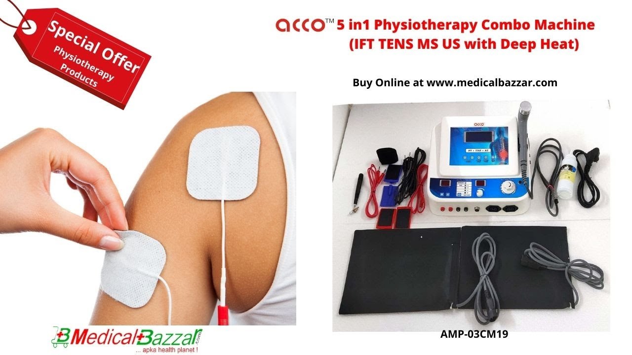 5 in 1 Physiotherapy Combo Machine IFT TENS MS US WITH DEEP HEAT