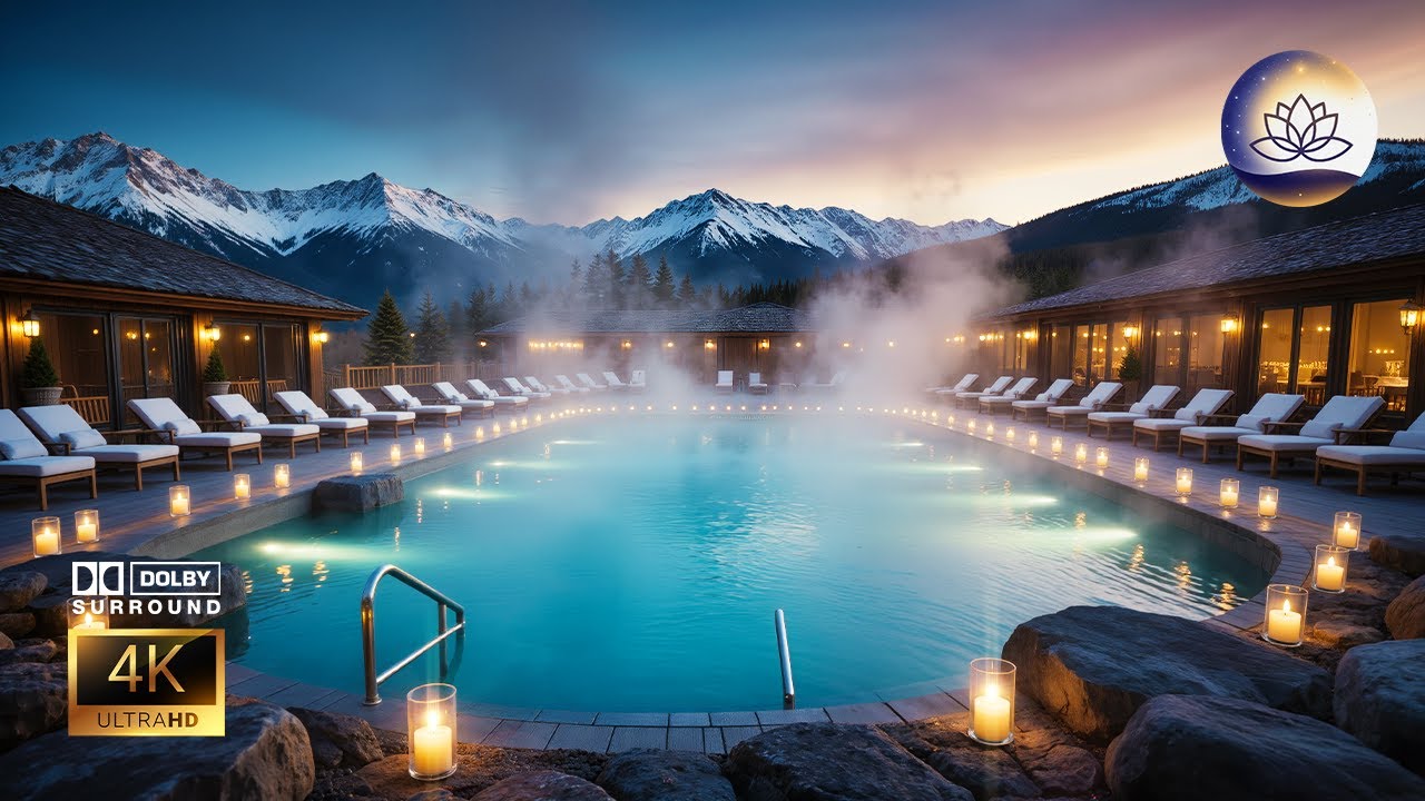 Spa de Aguas Termales 💧 Vapor y Piedras Calientes | [4K UHD] | Vital Calm