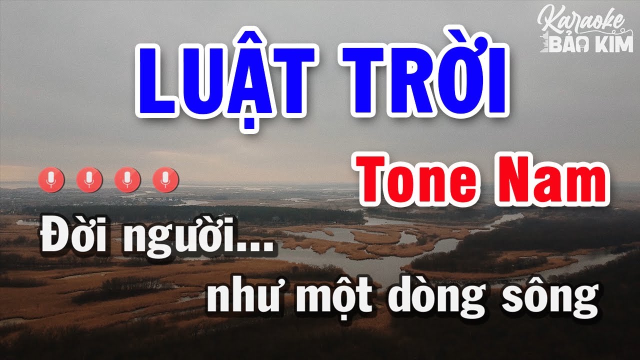 Luật Trời Karaoke Tone Nam Nhạc Sống | Beat Hay Dễ Hát Âm Thanh Chuẩn