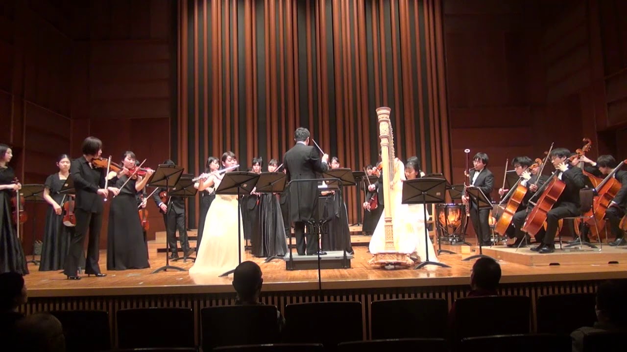 モーツァルト：フルートとハープのための協奏曲ハ長調　Mozart：Concert for flute, harp and orchestra K.299【名曲　クラシック　吹奏楽　名曲】