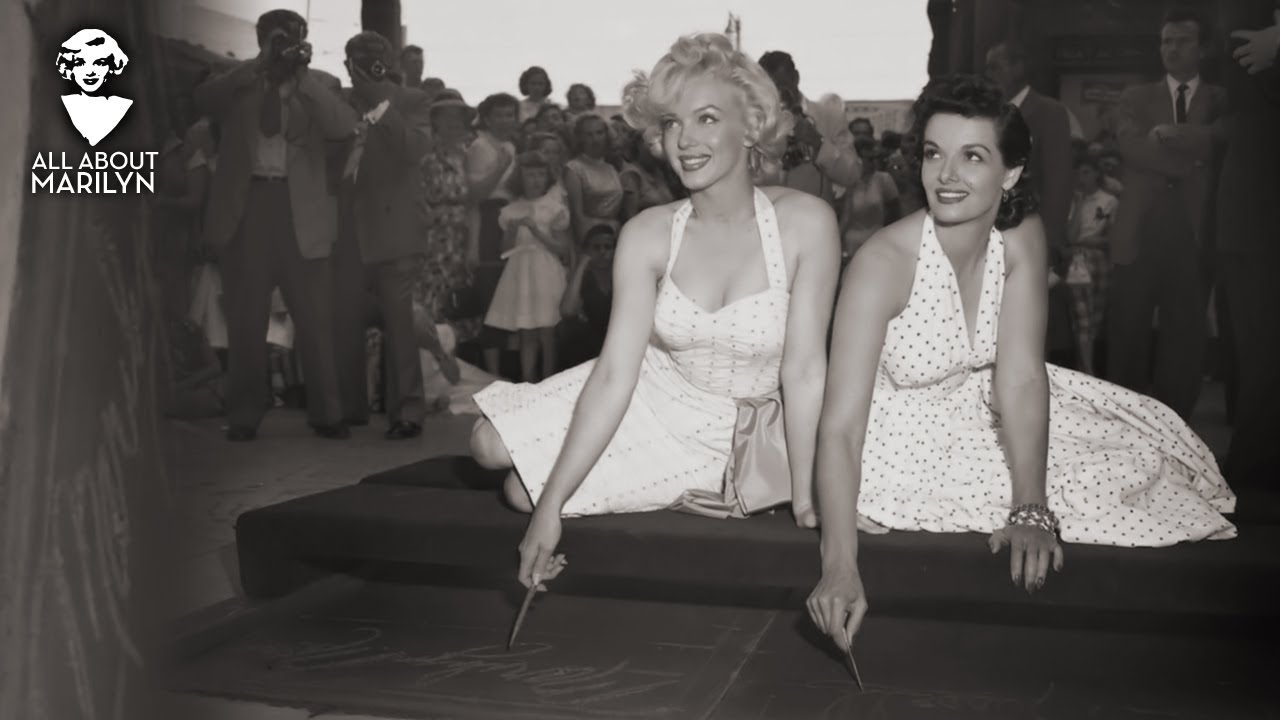 Marilyn Monroe footprints at Graumans Chinese with Jane Russell