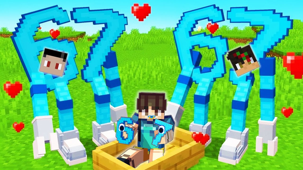 Adopted by 67 Brainrot Family in Minecraft (Tagalog)