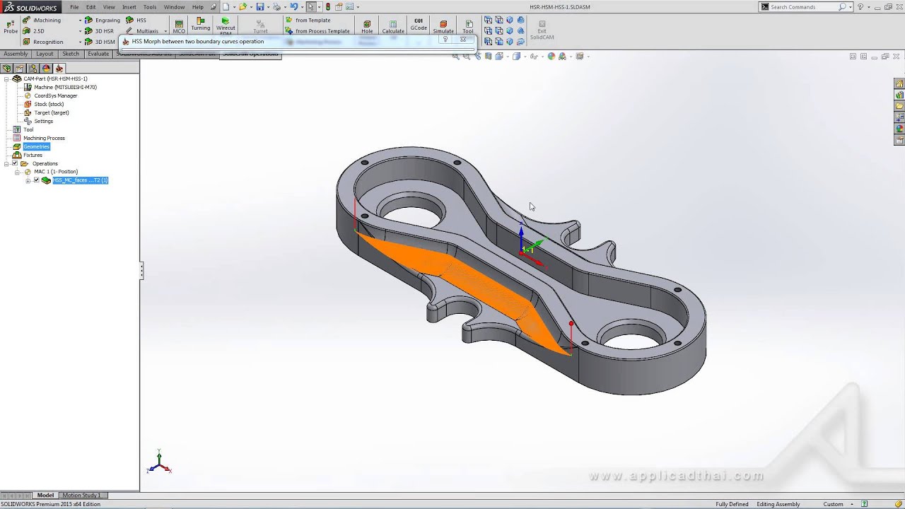 การใช้งาน HSS เบื่องต้น ในโปรแกรม SOLIDCAM