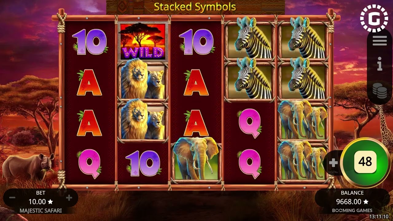 Majestic Safari by Booming Games Slot Features | GamblerID
