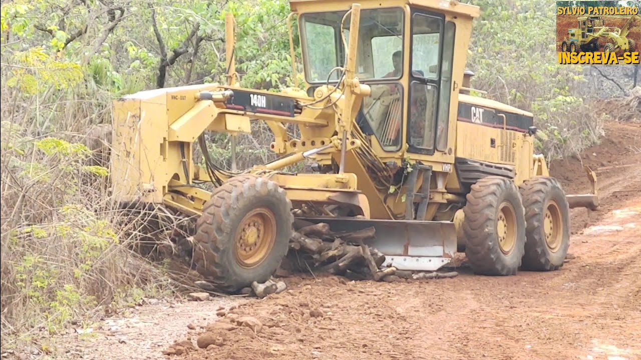 Patrola 140H na ladeira /Motoniveladora caterpillar Grader niveleuse motoconformadora