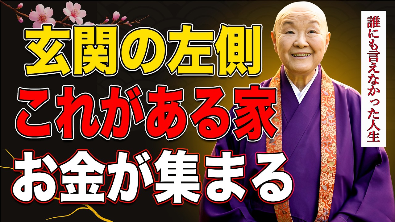 【瀬戸内寂聴】運気が下がる家の玄関にはある物が欠けています。100均アイテムで金運が一気に上がる