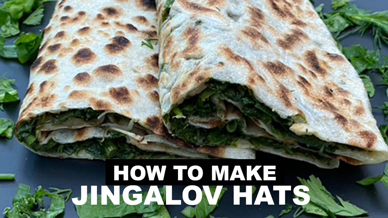 Armenian Jingalov Hats - How to make ( Stuffed Flat Bread )