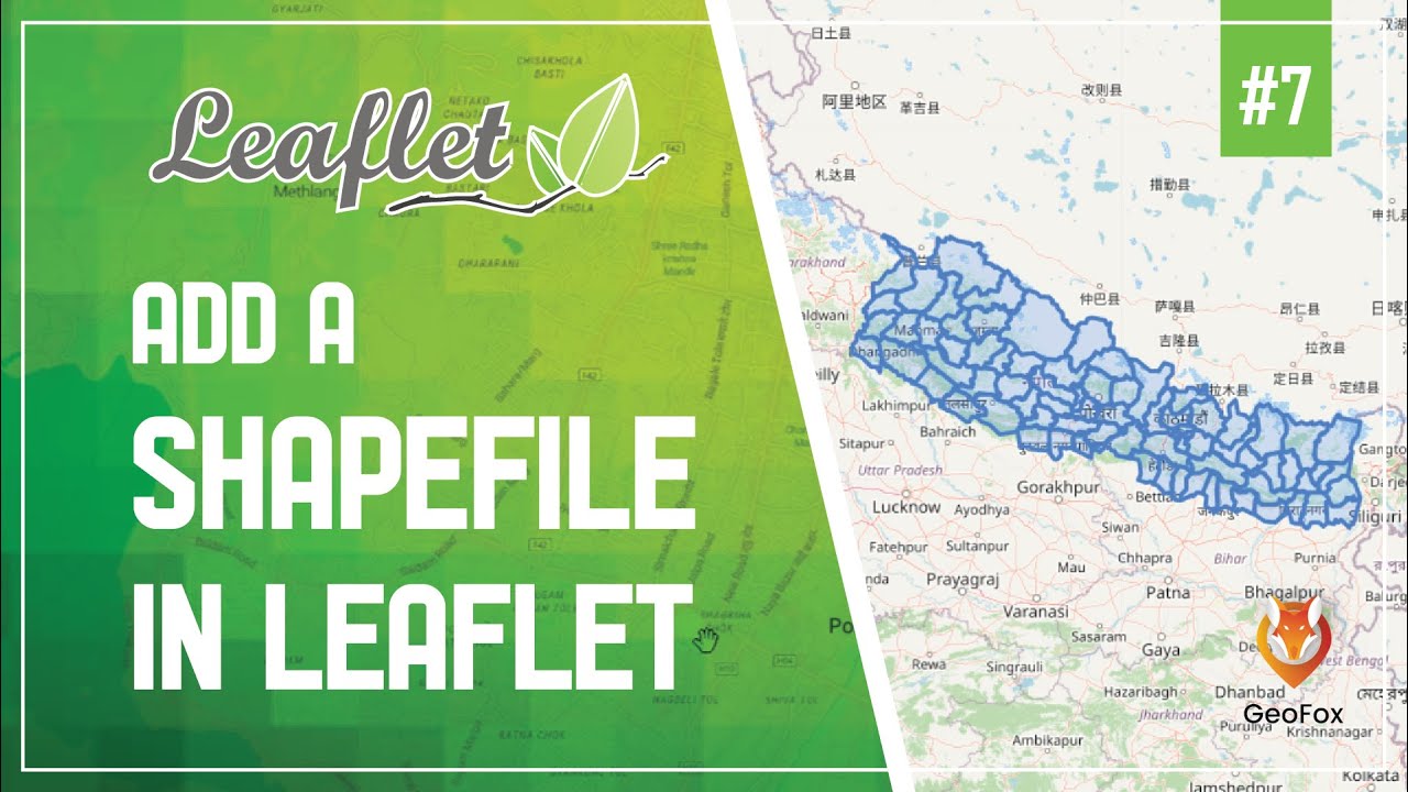 Leaflet JS Tutorial || Add Shapefile In Leaflet || Leaflet Series || GeoFox || Leaflet #7