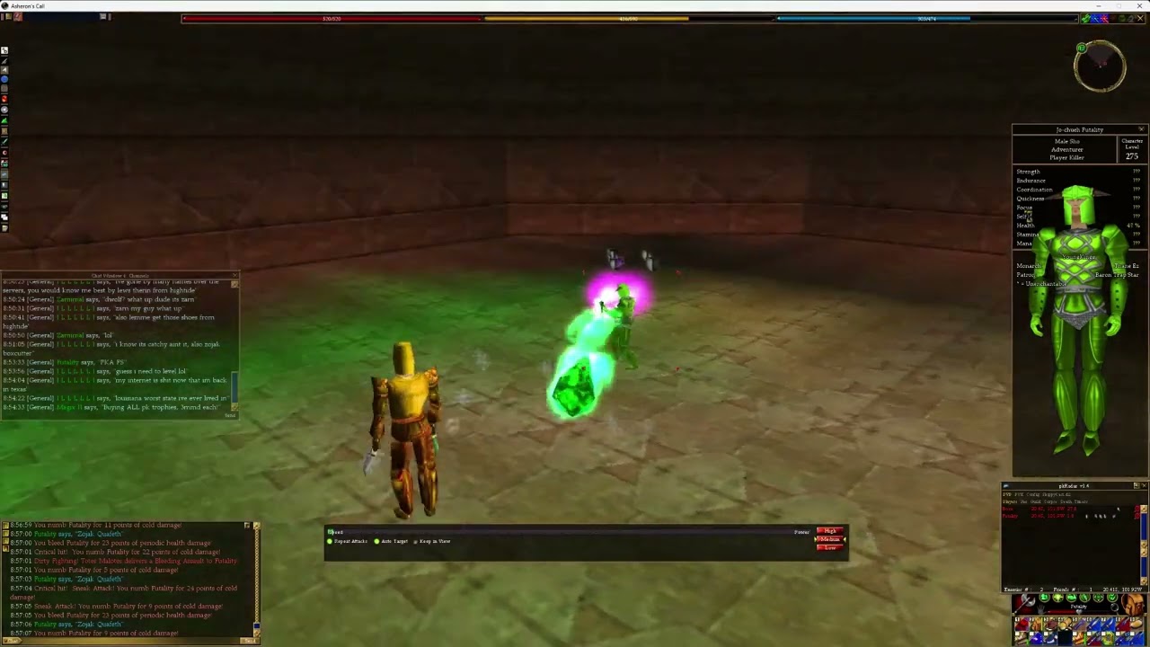Asheron's Call Doctide Totes Malotes Dual Heavy vs Futality War Mage