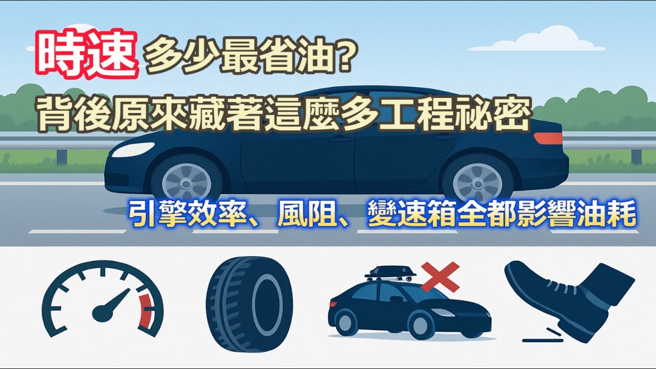 時速多少最省油?背後原來藏著這麼多工程祕密！引擎效率、風阻、變速箱全都影響油耗!