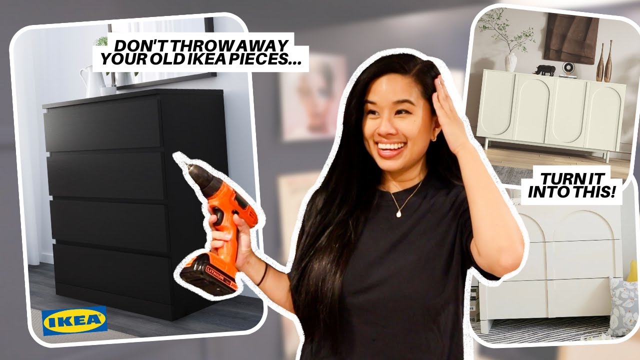 HACKING A 15-YEAR-OLD IKEA MALM INTO A $1,200 DRESSER! BIG TRANSFORMATION *basic to japandi makeover