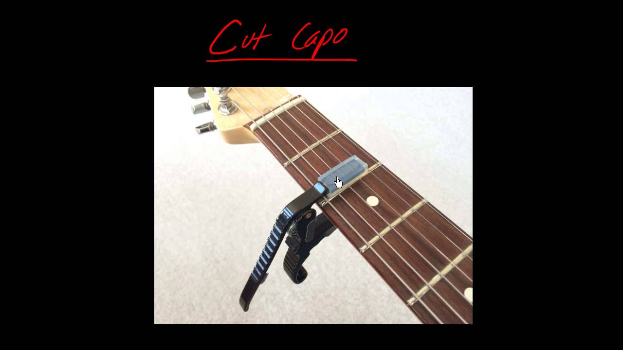 Numbered chords using a cut capo