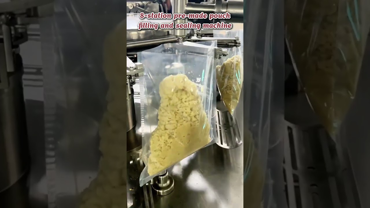 8-station pre-made pouchfilling and sealing machine  