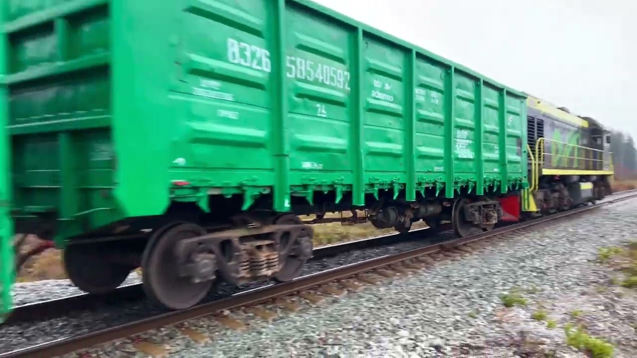 ТЭМ2У-9326 на перегоне Ахтме-Вийвиконна/ TEM2U-9326 between Ahtme and Viivikonna stations