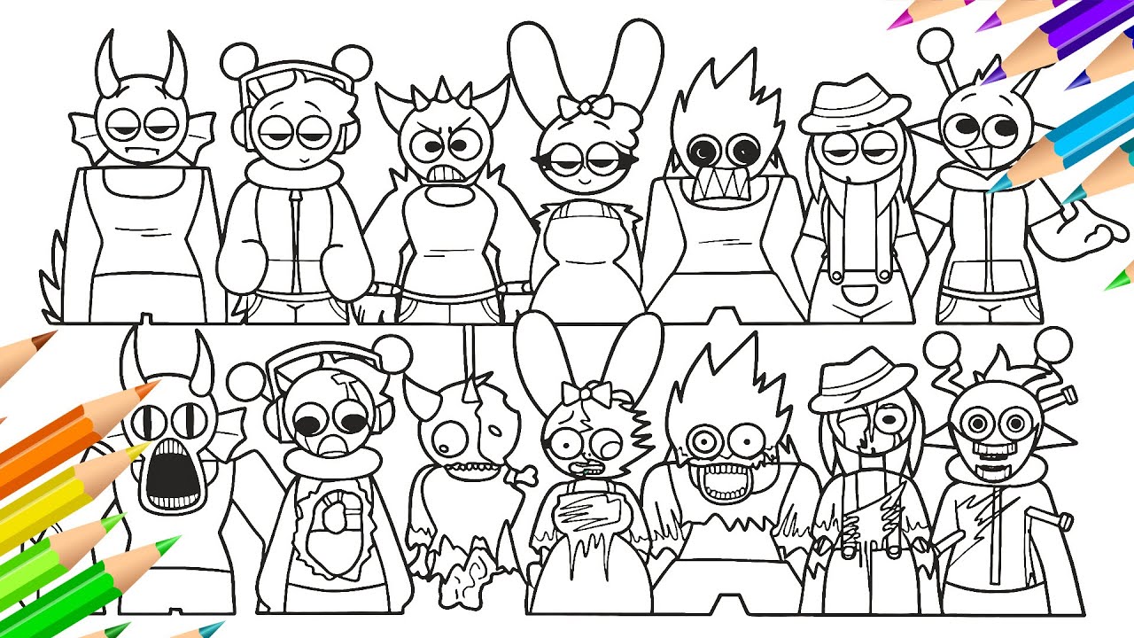 Incredibox Sprunki New Coloring Pages - Sprunki / How to Color Sprunki Characters | Happy Draw