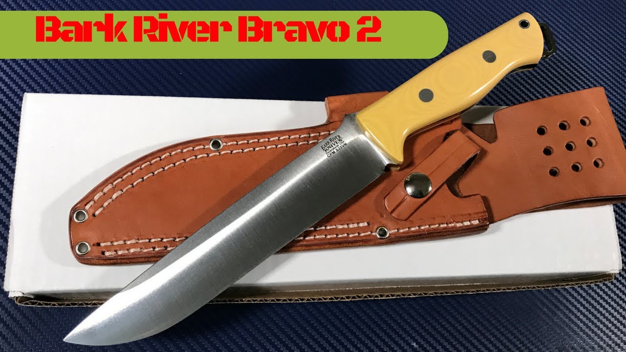 Bark River Bravo 2 knife  antique ivory micarta scales
