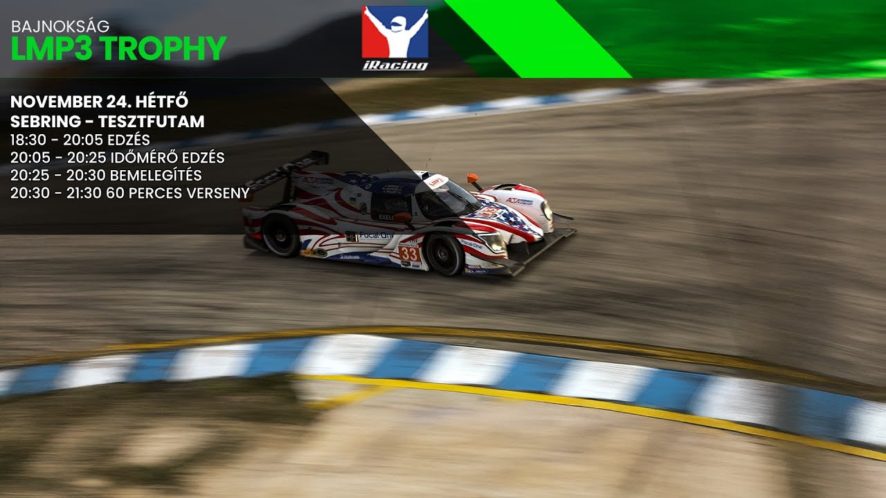 SIMCO LMP3 Trophy 2025-2026 iRacing - Round 0 - Sebring
