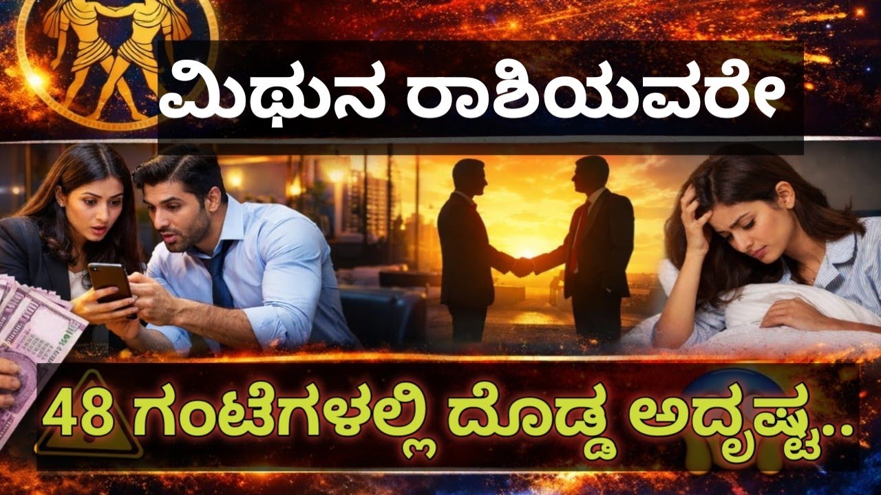 ಮಿಥುನ ರಾಶಿ ಮುಂದಿನ 48 ಗಂಟೆಗಳು 🔥 ದೊಡ್ಡ ಅದೃಷ್ಟ ಬರಲಿದೆ!