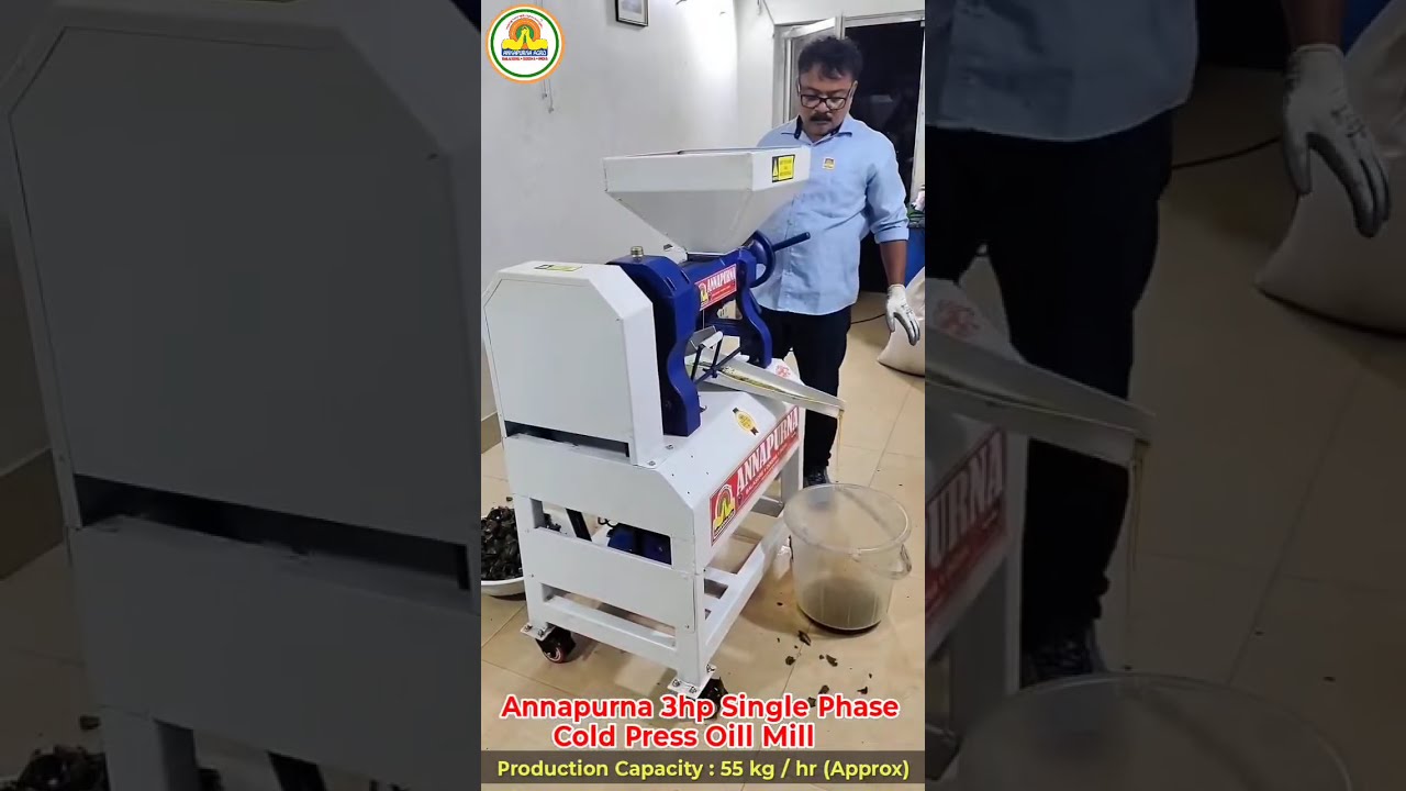 Annapurna 3 hp Single phase Cold Press Oil mill 