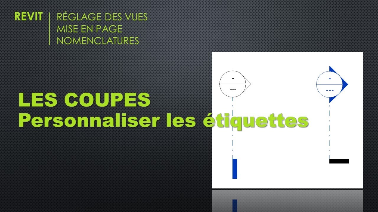 Modifier les étiquettes de coupe - REVIT