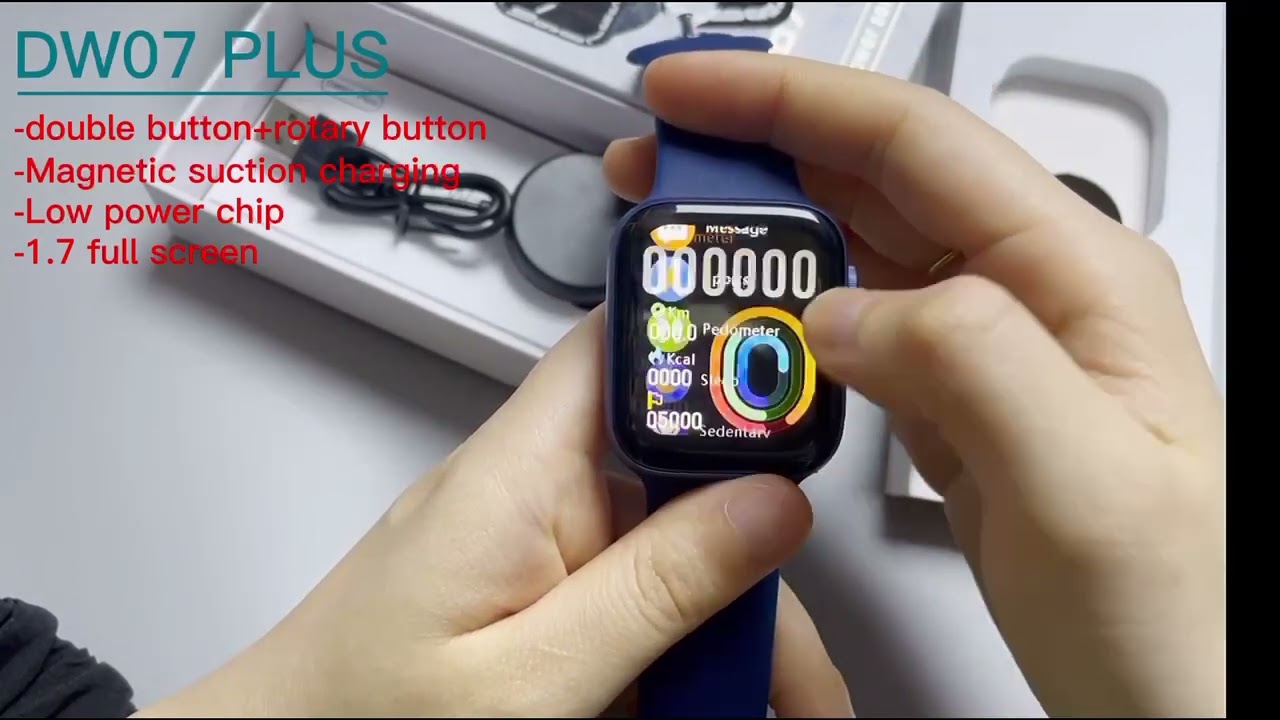 DW07 Plus Smart Watch 1.75 Inch Screen Women Men Bracelet SmartWatch Fitness Bracelet Tracker